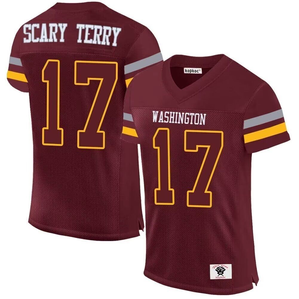 Men NFL Washington Commander #17 Scary Terry 2024 Nike Game red throwback Jersey